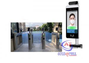 China Biometric RFID Card Reader Security Electrical Thermo Scanner Face Recognition Door Access System Turnstile on sale