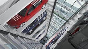 PCS Elevated Car Parking System 20 Levels Tower Type Vertical Lifting