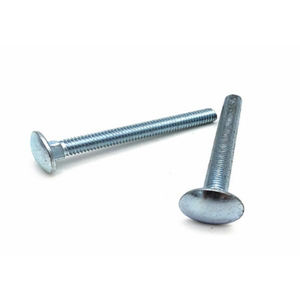 Square Neck Round Head Bolt M3 - M72 With Plain / Black / Zinc Plated Surface
