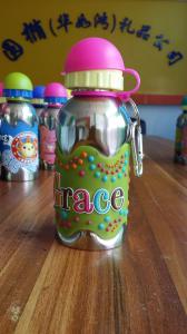 350ml 400ml children used 18/8 (304#) stainless steel bottle with dust cap