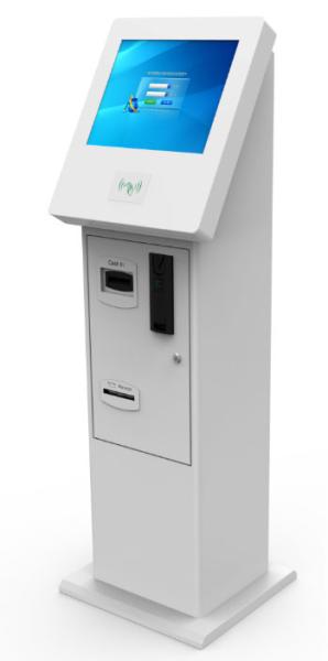 Free stand Banknotes Self Service Reception Kiosk 600mm*575mm*1250mm with