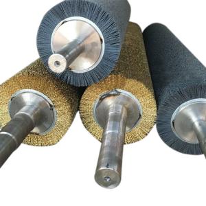 China Brass Wire Belt Conveyor Brush Rollers Wood Deburring OEM on sale