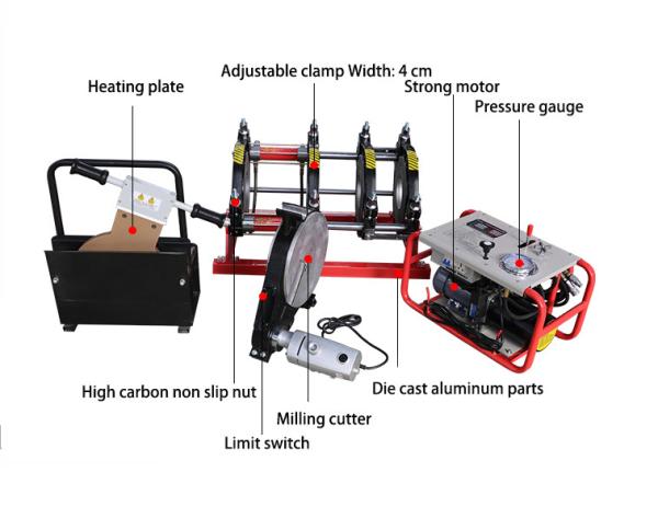 Quality Hdpe Pipe Plastic Butt Welding Machine Termofusion Hydrostatic SHT800-SHY for sale