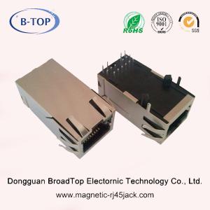 Long Body RJ45 Jack With Magnetics , RJ45 Connector Socket For Gigabit Applications