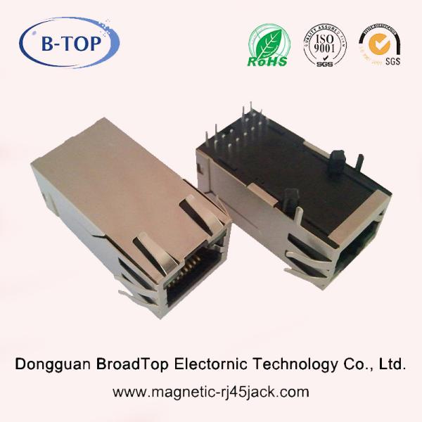 Quality Long Body RJ45 Jack With Magnetics , RJ45 Connector Socket For Gigabit Applications for sale