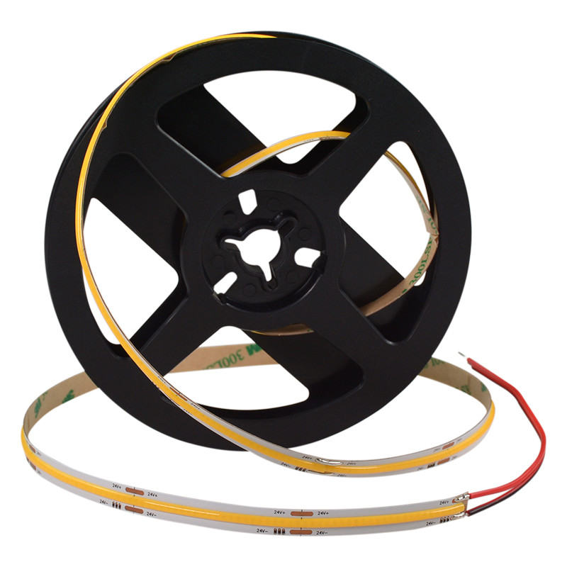 high density 512led/m chips on board flexible pcb cob yellow color led strip tape