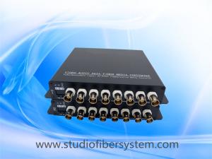 Buy cheap 8CH analog video fiber transmitter and receiver with black aluminum case for cctv surveillance system product