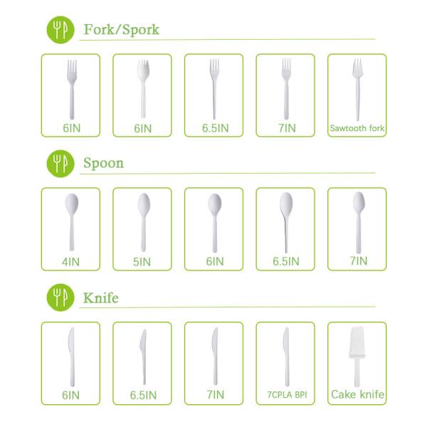 CPLA Manufacture Disposable Fork Biodegradable Eco Friendly Cutlery Fork Sustainable