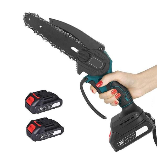 Quality 550W 12m/S Portable Handheld Cordless Chainsaw With Battery And Charger for sale