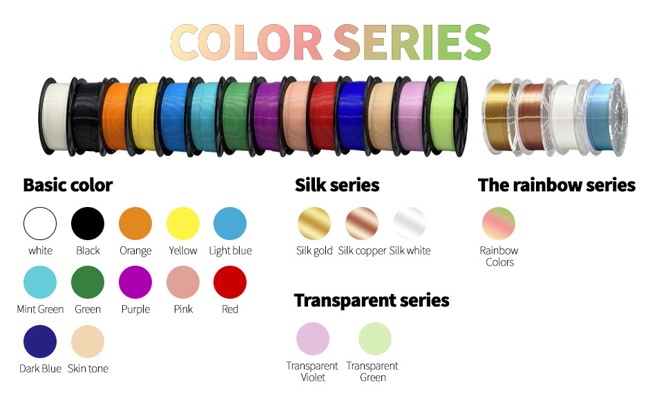 3D Printer Filament Iboss Factory 18 Colors Silk Gold PLA
