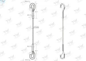 China Snap Hook End Photo Hanging System Ø 2.0 Mm Steel Wire Tracers With Hook Hanger on sale