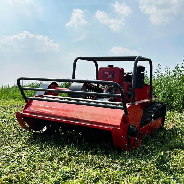 Quality HTM800 8HP Electric Automatic Lawn Mower Remote Control Crawler for sale