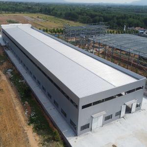 Long Span Prefabricated Steel Warehouse with H-Section Frames