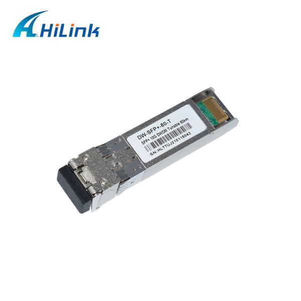Quality C Band 50GHZ SFP+ Transceiver Module Tunable DWDM 10GBASE 80KM Transmission Transceiver for sale