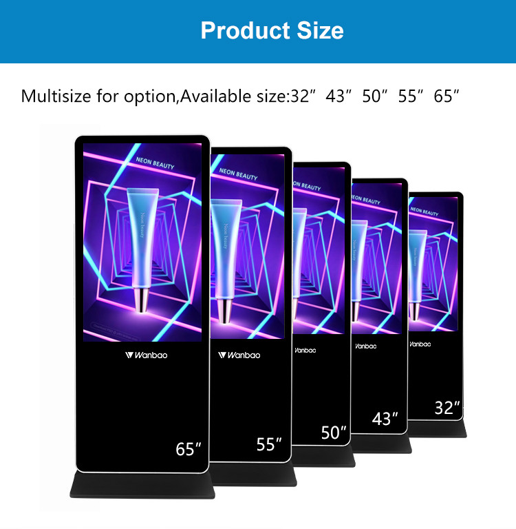 43 Inch Wifi Touch Screen Kiosk Advertising Display Player Digital Signage