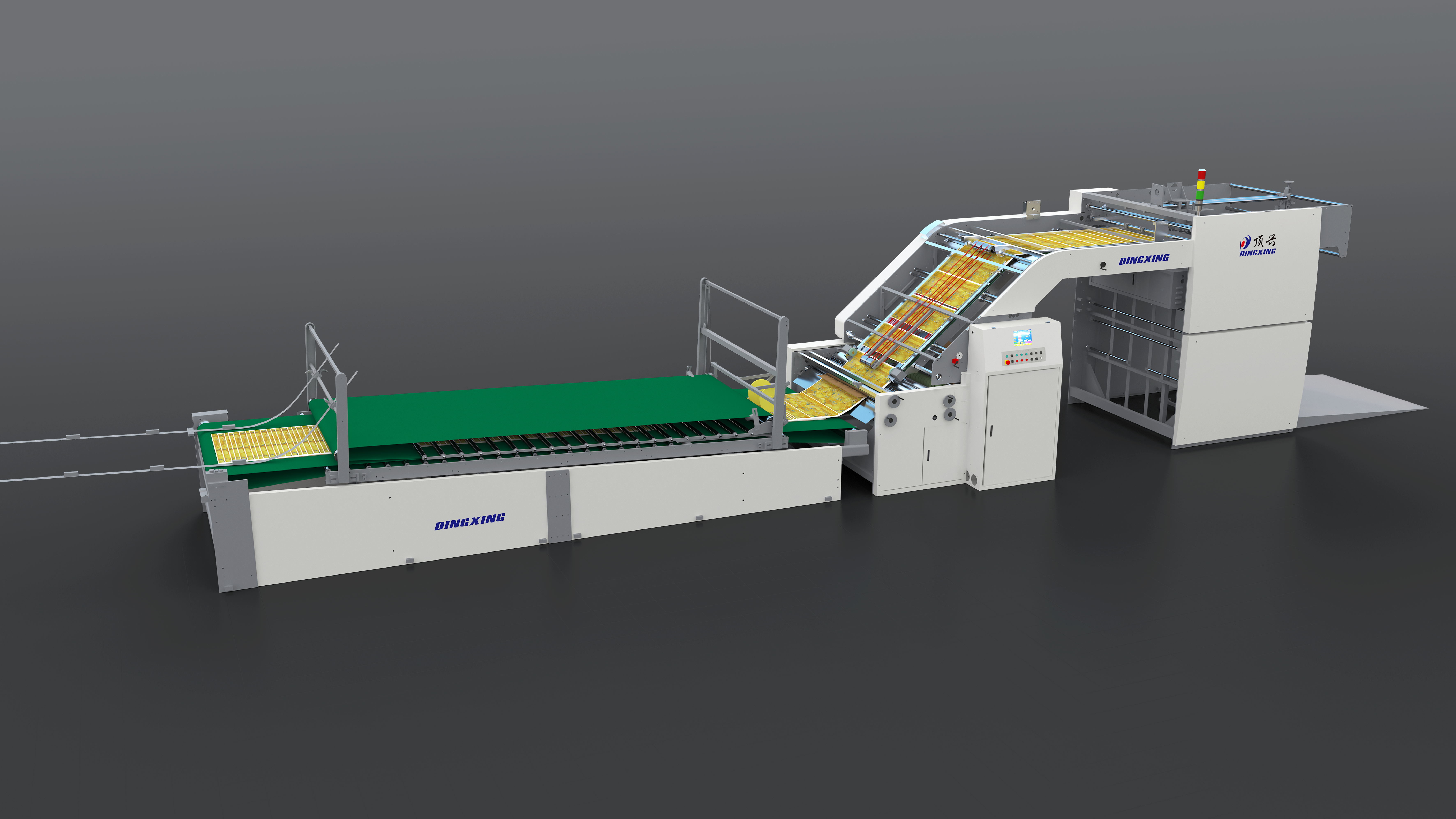 Front Edge High Speed Flute Laminator 150m/Min Litho Lamination Machine