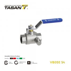 Buy cheap VB202 54  Brass  Ball Valve With Drain Cock Female x Female 362.5 Psi product