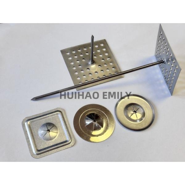 Perforated base insulation anchor pins