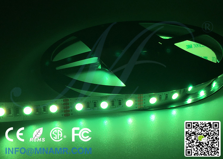 China Supplier 12 Volt 15W 5M/Reel LED Tape Lights RGB CW Under-cabinet Lighting