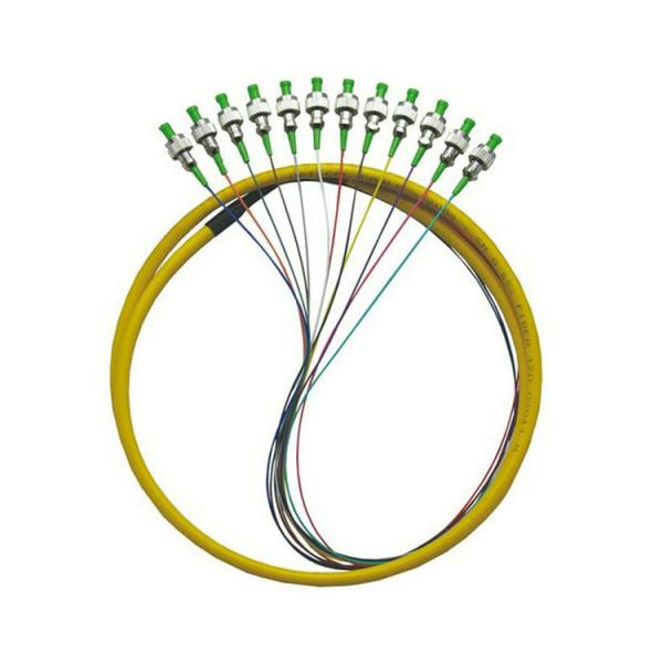 Quality Bunched Fiber Optic Pigtail FC / PC , 12 Core SM Fibra óptica pigtail for sale