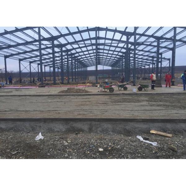 Prefabricated Steel Frame Buildings / Metal Building Frame Structure Warehouse 3