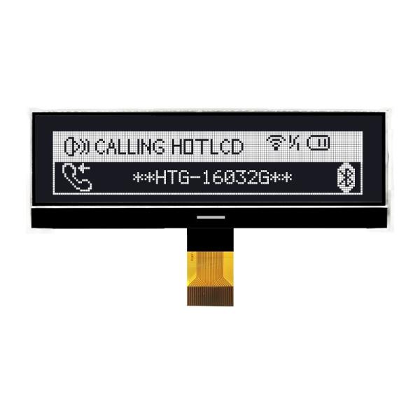 75.16x16mm COG LCD Module 160x32 ST7525 Negative Transmissive HTG16032G