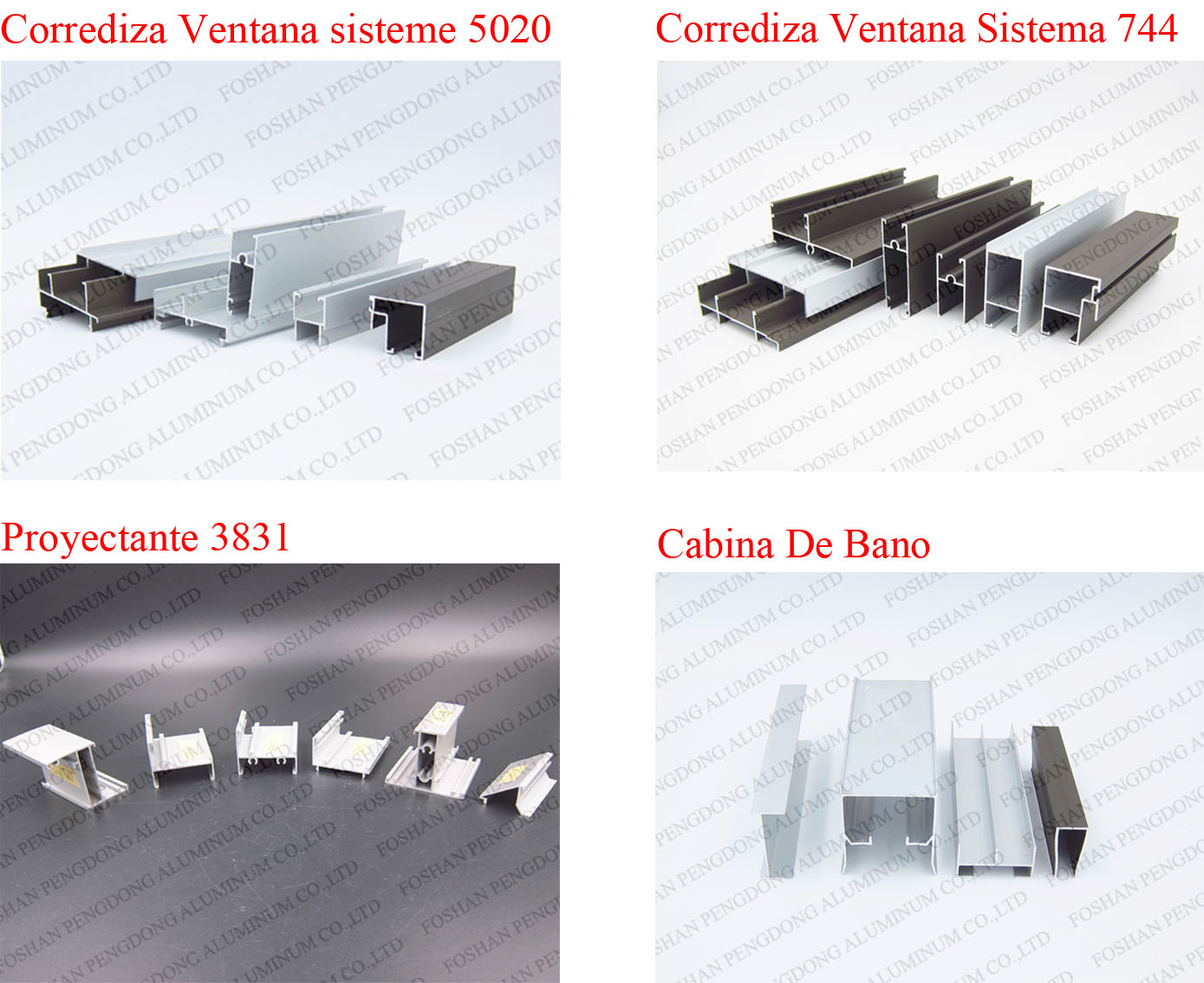 Aluminium Window Extrusion Profiles To Colombia Sistema 5020 ALN 148