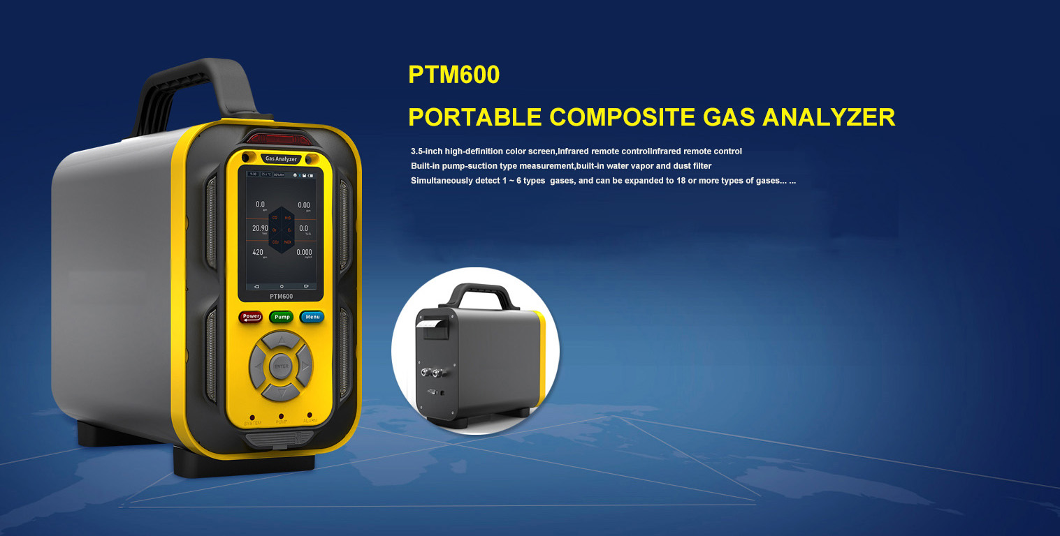 Zetron PTM600 FG Portable Stack Flue Gas Emission Analyzer For CO NO NO2 SO2 H2S CxHy CO2