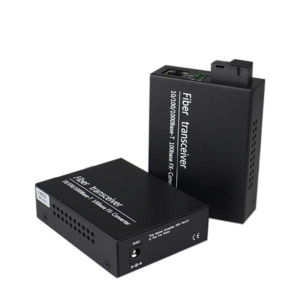 Fiber optic 10/100 / 1000M media converter Fast Ethernet optical transceiver 1000Mbps SC 25KM