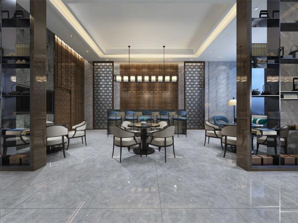 Quality 500SQM SGS Marble Flooring Tiles , Grey End Interior Floor Tile 80x80cm for sale