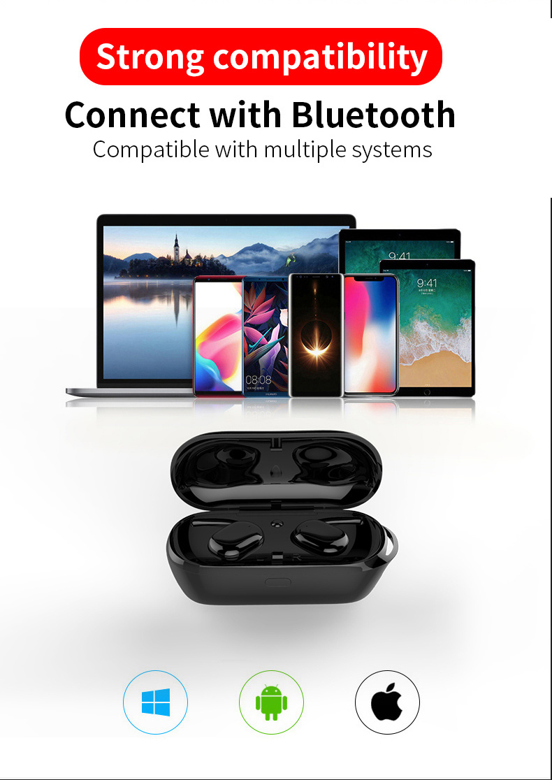 T2c Tws Bluetooth 5.0 Bluetooth in Ear Headphones Handsfree Earphones Headphone Sport Earbuds Headset for Phone with Mic