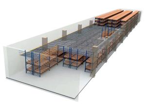 Q235 Material Mezzanine Racking System / Warehouse Mezzanine Floors For Storage Racking