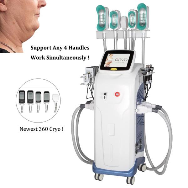 Quality 9 In 1 360 Cryolipolysis Slimming Machine Cavitation 5 Handles Fat Freezing for sale