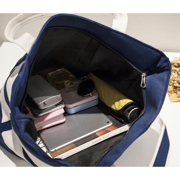 Womens Printed Stripes Casual Large Canvas Bags , Shoulder Tote Bags