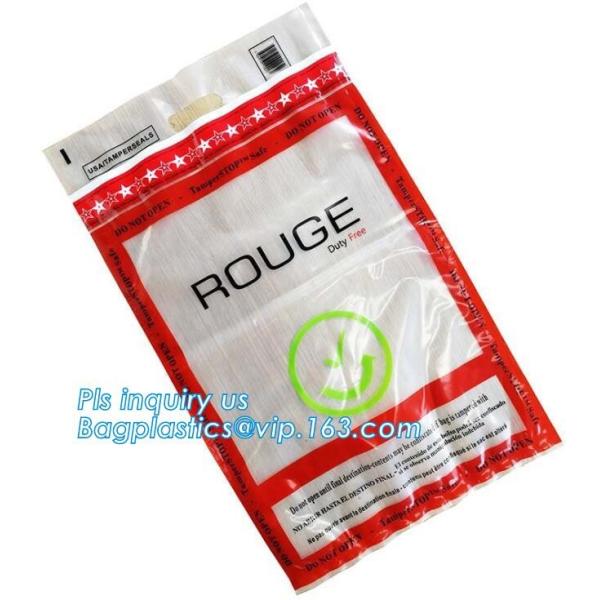 money locking security bag courier plastic bag, plastic self adhesive evidence bag/security bag, Temper-Evident Bags, De
