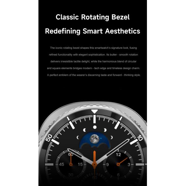 Classic Smart Watch 8 46mm 1.43inch AMOLED Screen Wireless Charging Sports Smartwatch For Men Women IP68 Waterproof