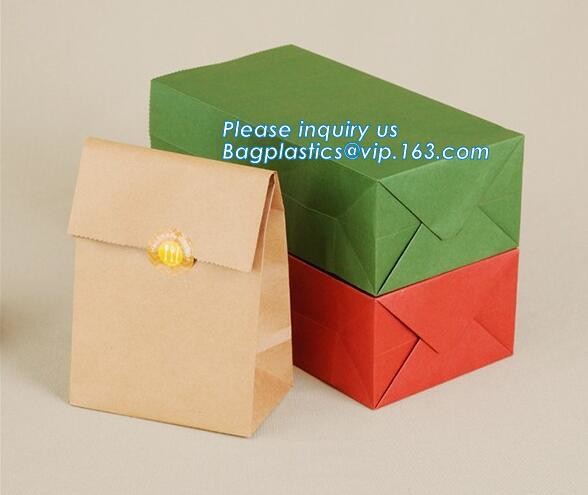 Custom Printing Recycled Brown Kraft Paper Bags,Custom Printed Factory Glassine Paper Bread Small Brown Bag, bagease