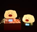 LCD Display 50000h Kids Alarm Clock 450g Intelligent Pig design