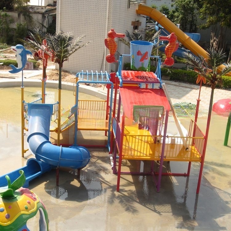 Small Size Children Park Playground with Fiberglass Water Slide