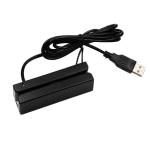 Bi Directional Black Manual Magnetic Card Reader Writer With USB RS232C PS2