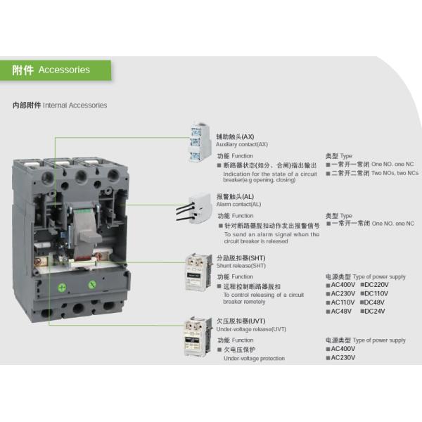 Adjustable 160 Amp 3 Pole Industrial Molded Case Residential Circuit Breaker 50ka