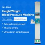 Sh-800a Coin Operated Ultrasonic Scale Multi Functions Body Height Weight Blood