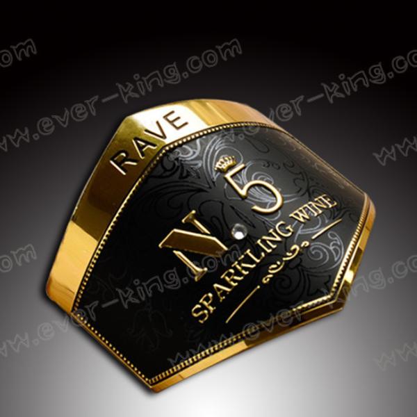 Quality ODM Aluminium Custom Liquor Bottle Labels For Luxury Wine for sale