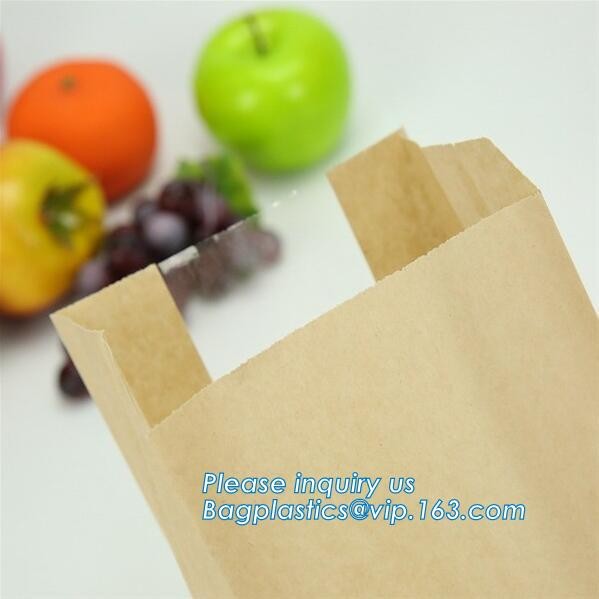 Custom Printing Recycled Brown Kraft Paper Bags,Custom Printed Factory Glassine Paper Bread Small Brown Bag, bagease