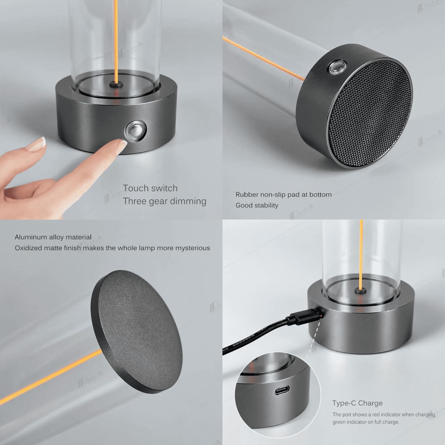 COB Round Night Light With 3 Levels Dimmable Feature Warm White Glow Individual Package