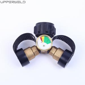 China Outdoor Propane Tank Y-Splitter with Level Indicator Gauge and QCC-1 Thread Outlet on sale