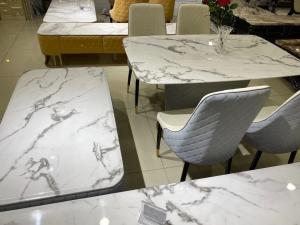 Crack Pattern Trendy Coffee Tables With Leather Chairs Moisture Resistant