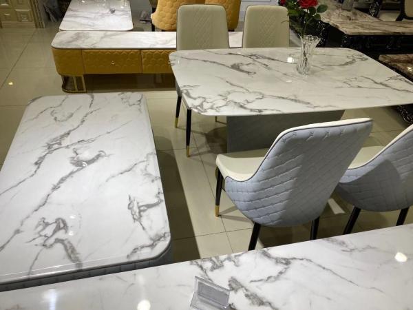 Quality Crack Pattern Trendy Coffee Tables With Leather Chairs Moisture Resistant for sale