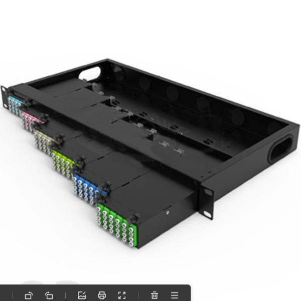 Fiber Optic Equipment Patch Panel Cassette Module MPO Rack 1u 144 Core Upc/APC Black