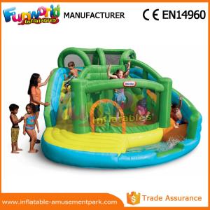 China Customized Interesting Mega Aqua Water Slide Large Inflatable Pool Slide on sale